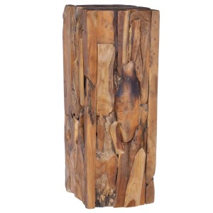 vidaXL Beistelltisch aus Teak Massivholz, 30x30x80 cm, rustikaler Holztisch für Wohnzimmer.