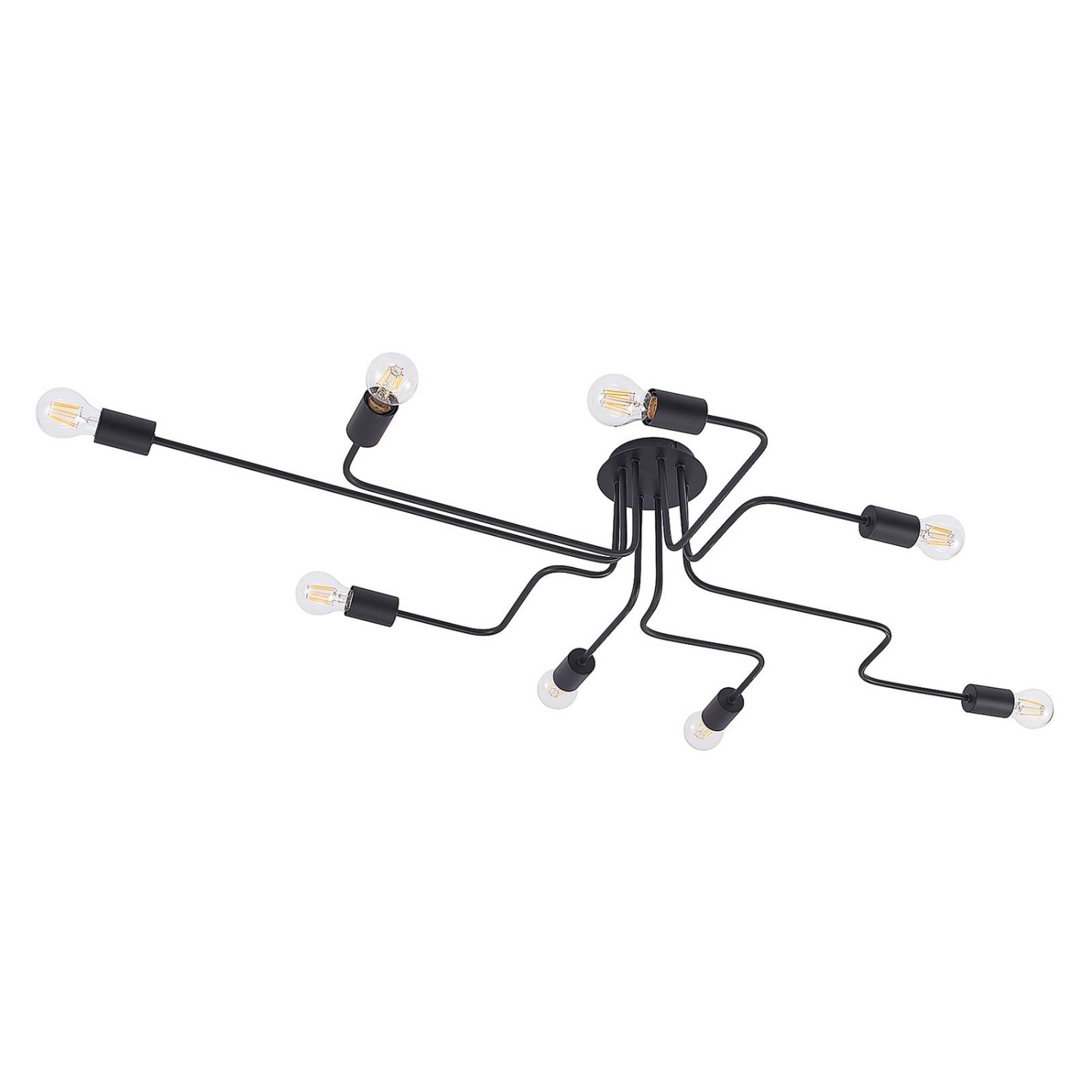 Lindby Deckenlampe Elimar 9627760 Retro Vintage Antik in Schwarz aus Metall günstig online kaufen