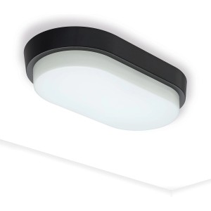 Oktaplex LED Kellerlampe Lumi, 10W, 800mm, warmweiß, anthrazit. Geeignet für Feuchträume und Außen.