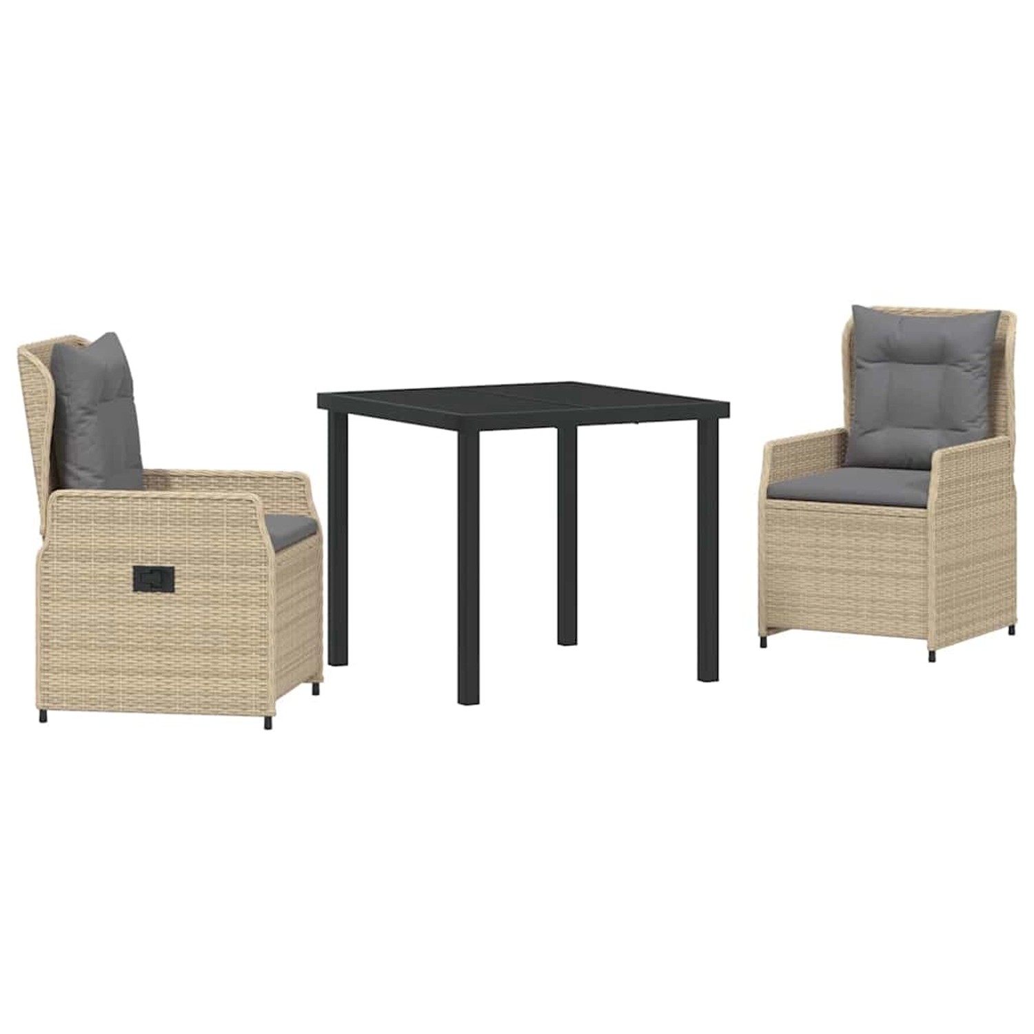 vidaXL Garten Essgruppe 3-Tlg Beige Poly Rattan 3380960 günstig online kaufen