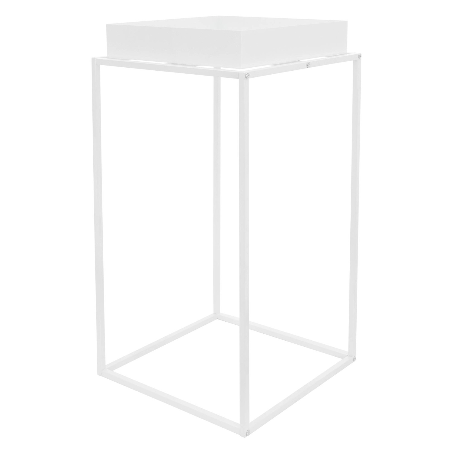 ML-Design Pflanzenständer 3Er Set Weiß aus Metall 45x45x88 cm Quadratisch günstig online kaufen