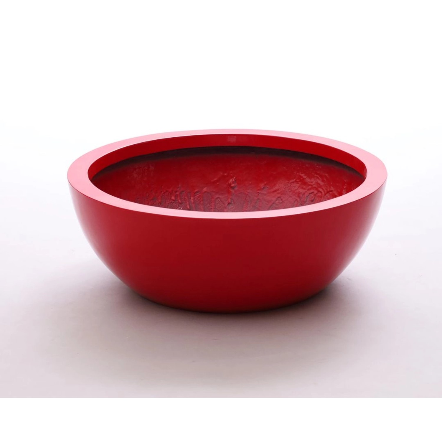 Elegant Einrichten Pflanzkübel Fiberglas Schale-Rund D46xH16cm Hochglanz-Ro günstig online kaufen