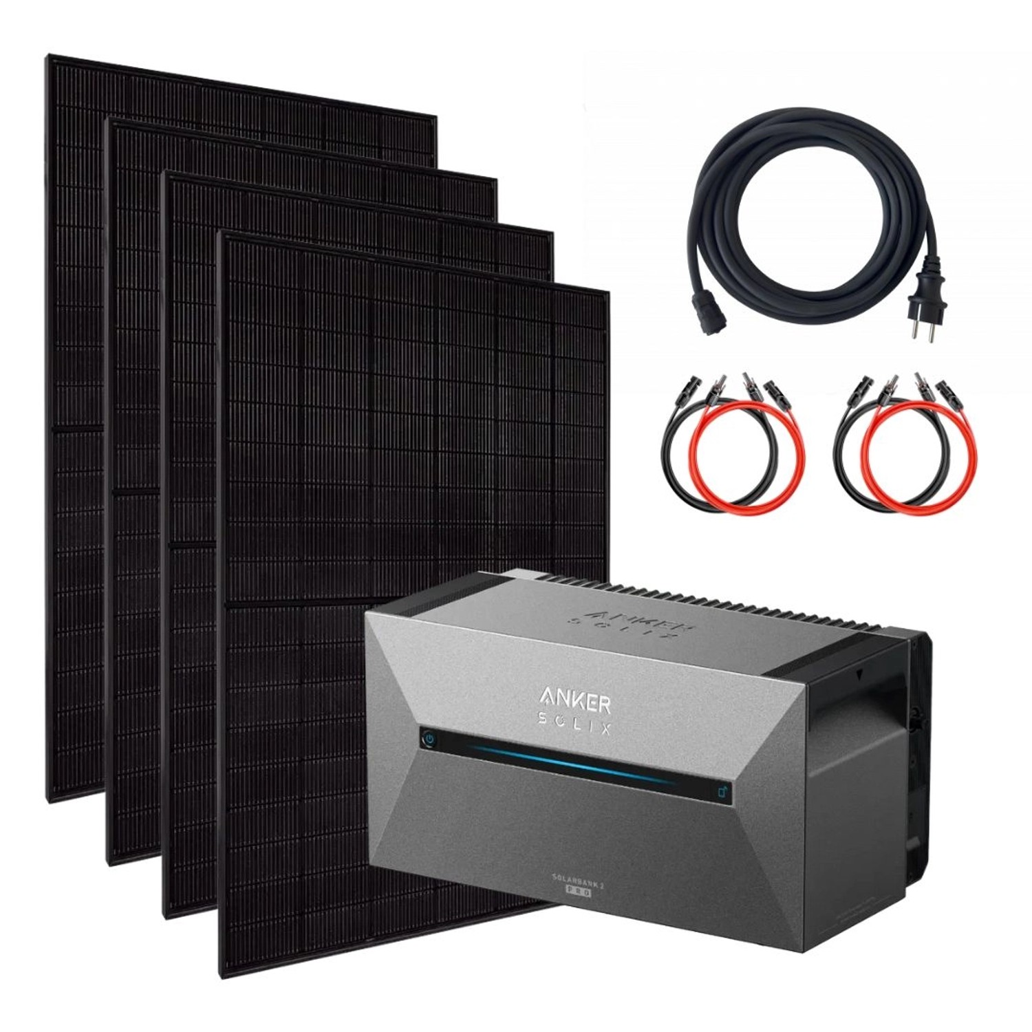 MyVoltaics Balkonkraftwerk mit Speicher 1760 bis 2200 Watt inkl. Anker SOLIX Solarbank 2 Pro