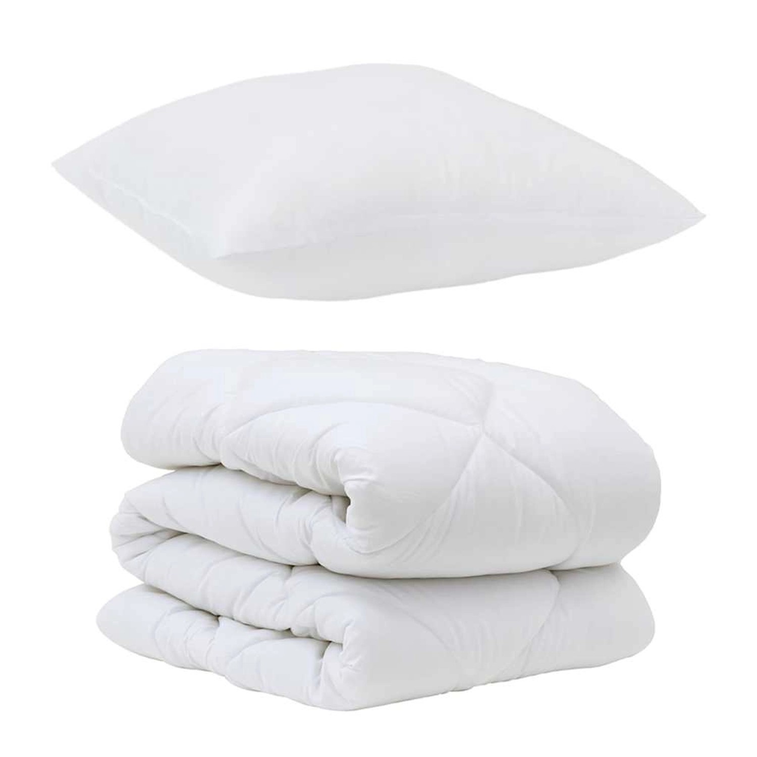 vidaXL Bettdecken Set mit Kissen 2-Tlg Weiß Mikrofaser 3376728 günstig online kaufen