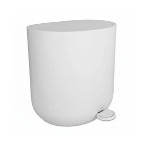 Relaxdays Mülleimer Kunststoff Weiß Softclose 7 l 26 cm x 26 cm x 23 cm 0,8 kg