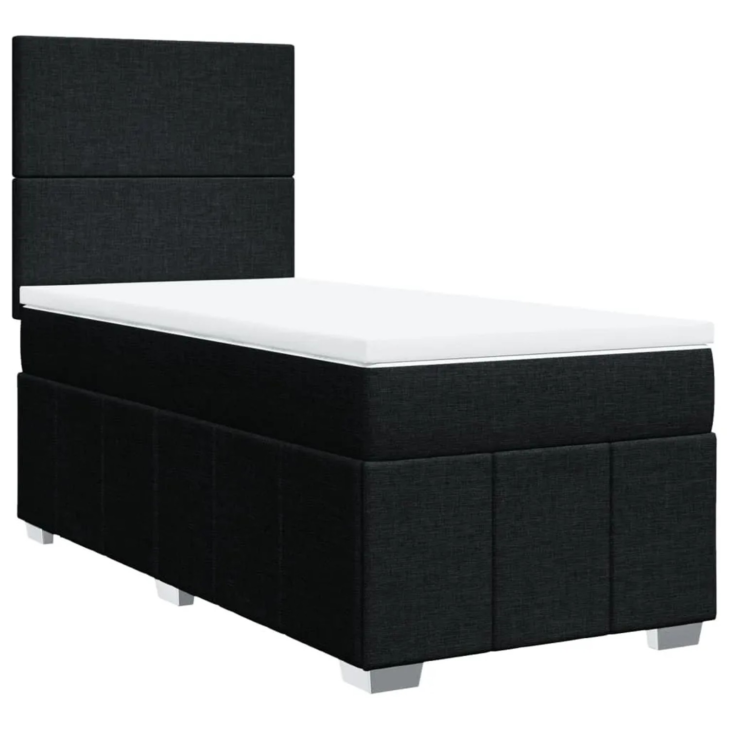 vidaXL Boxspringbett mit Matratze Schwarz 90x190 cm Stoff 3293818 günstig online kaufen