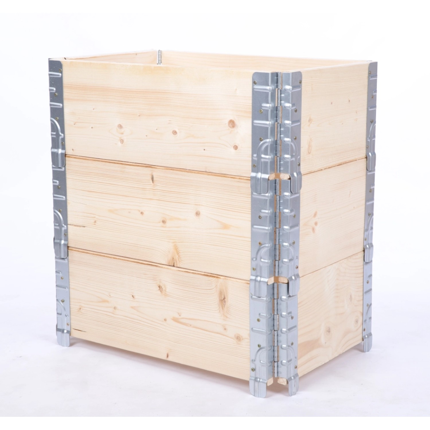 PROREGAL Hochbeetkisten GrowBox HxBxT 60x60x40cm 3 Ebenen Holz Natur günstig online kaufen
