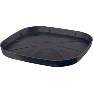Anthrazitfarbener Deroma Untersetzer Origin Saucer Quadro, 24 cm, für Töpfe.