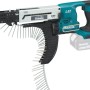 Makita DFR750Z Akku-Schrauber 18V Solo, mit Magazinvorsatz und Schraubenband.