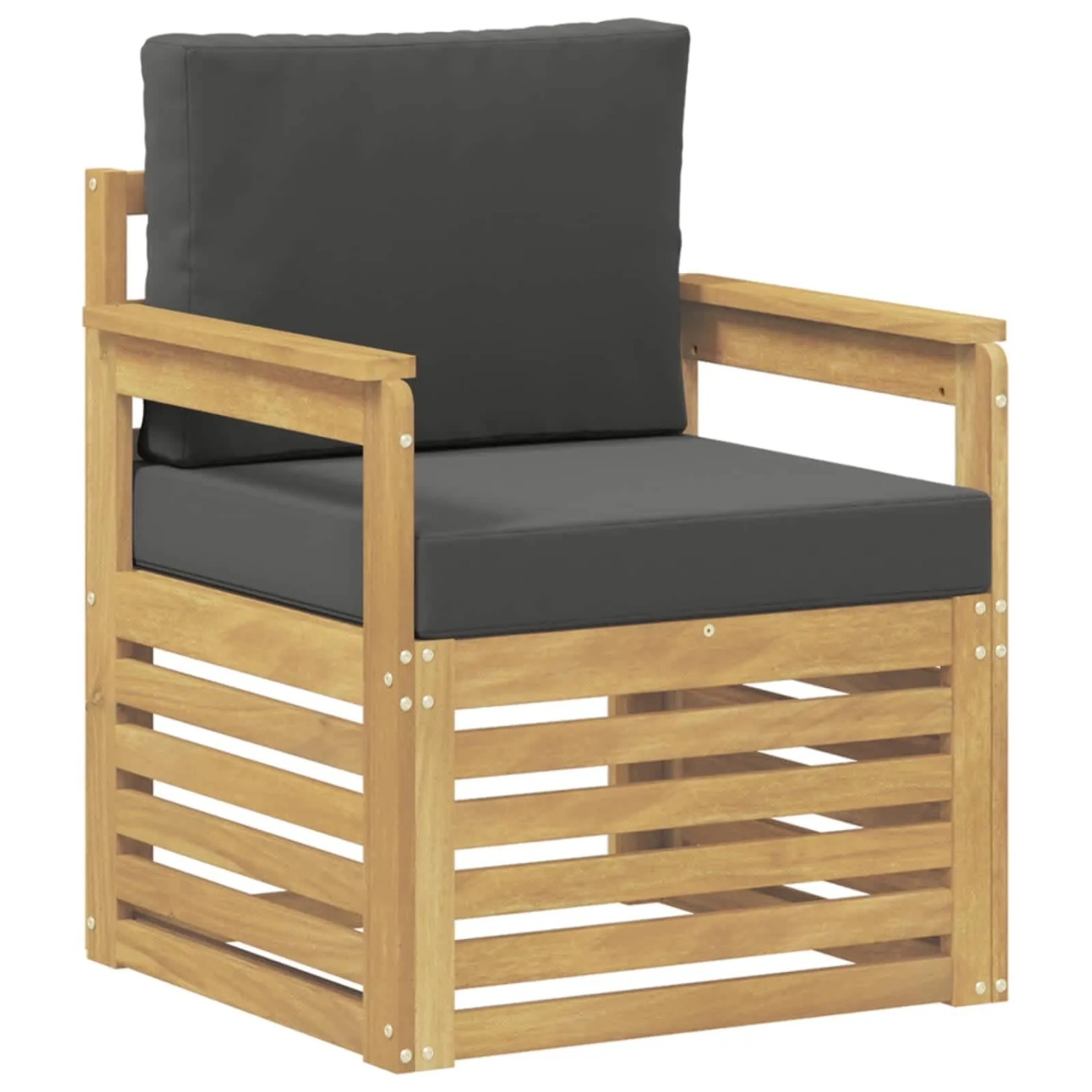 vidaXL 2 Stück Outdoor-Sofagarnitur Polyester Weiß und Anthrazit 3439084