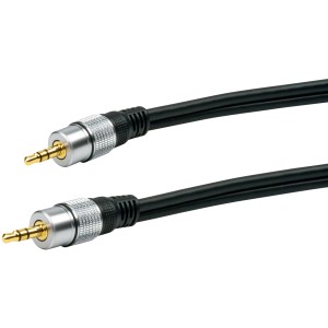 Schwaiger Audio Kabel: Klinkenstecker auf Klinkenstecker, vergoldete Kontakte.
