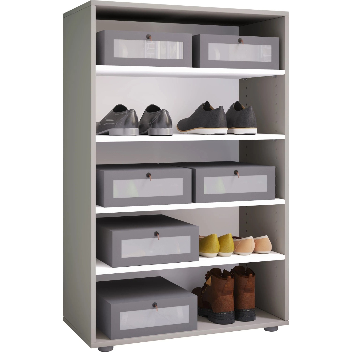 VCM Schuhschrank Lona Grau