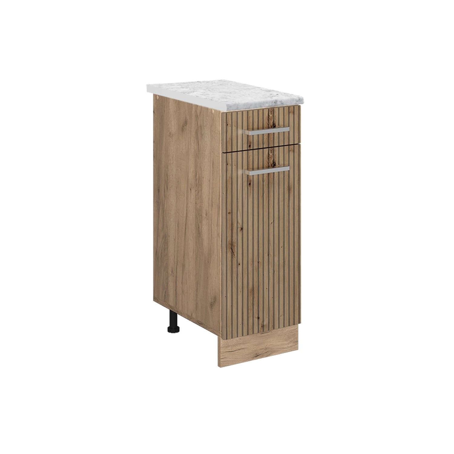 Vicco Küchenunterschrank R-Line Artisan-Eiche/Goldkraft Eiche 30 cm AP Marmor