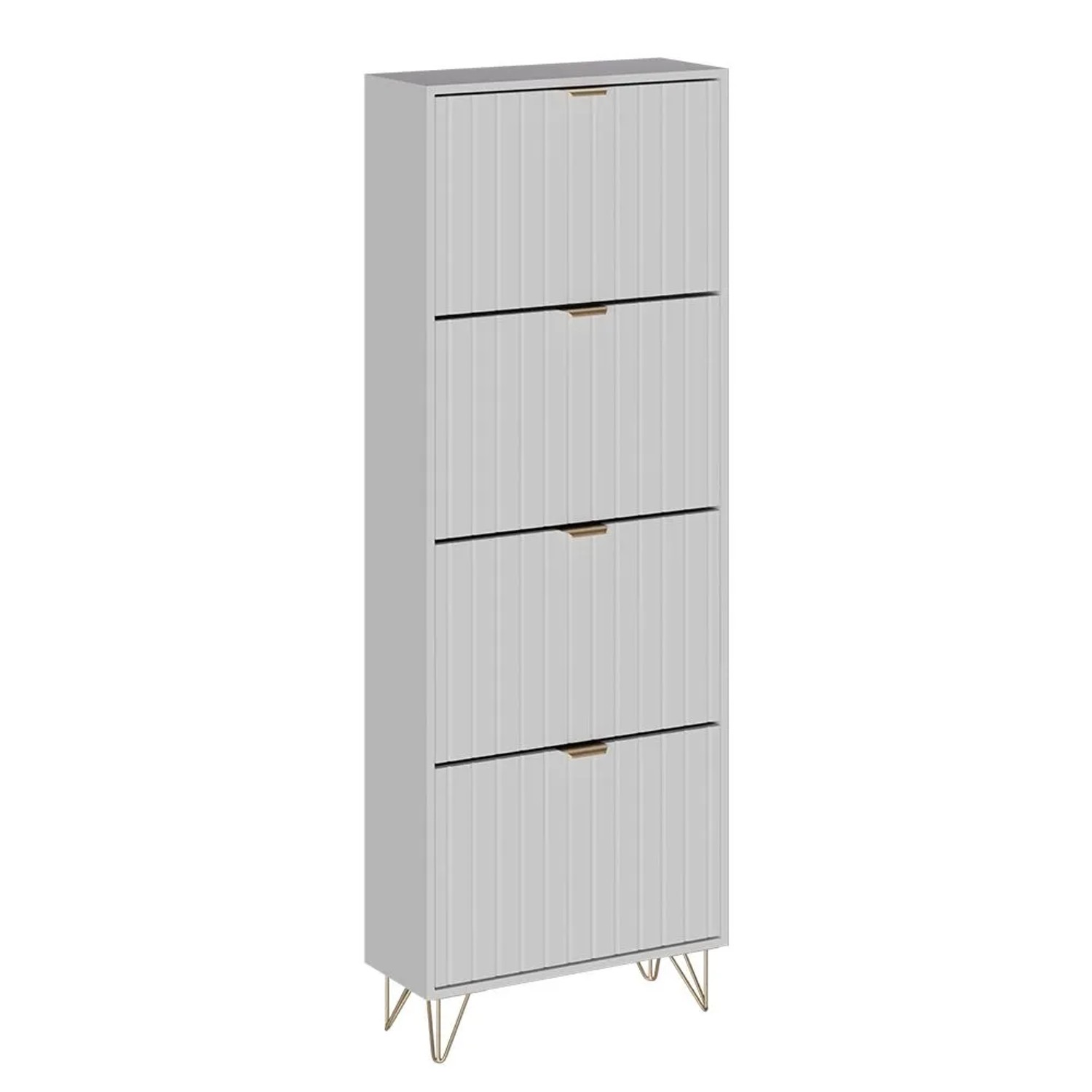 Vicco Schuhschrank Helge Weiß 60 x 167 4 Fächer Art Nr 54237