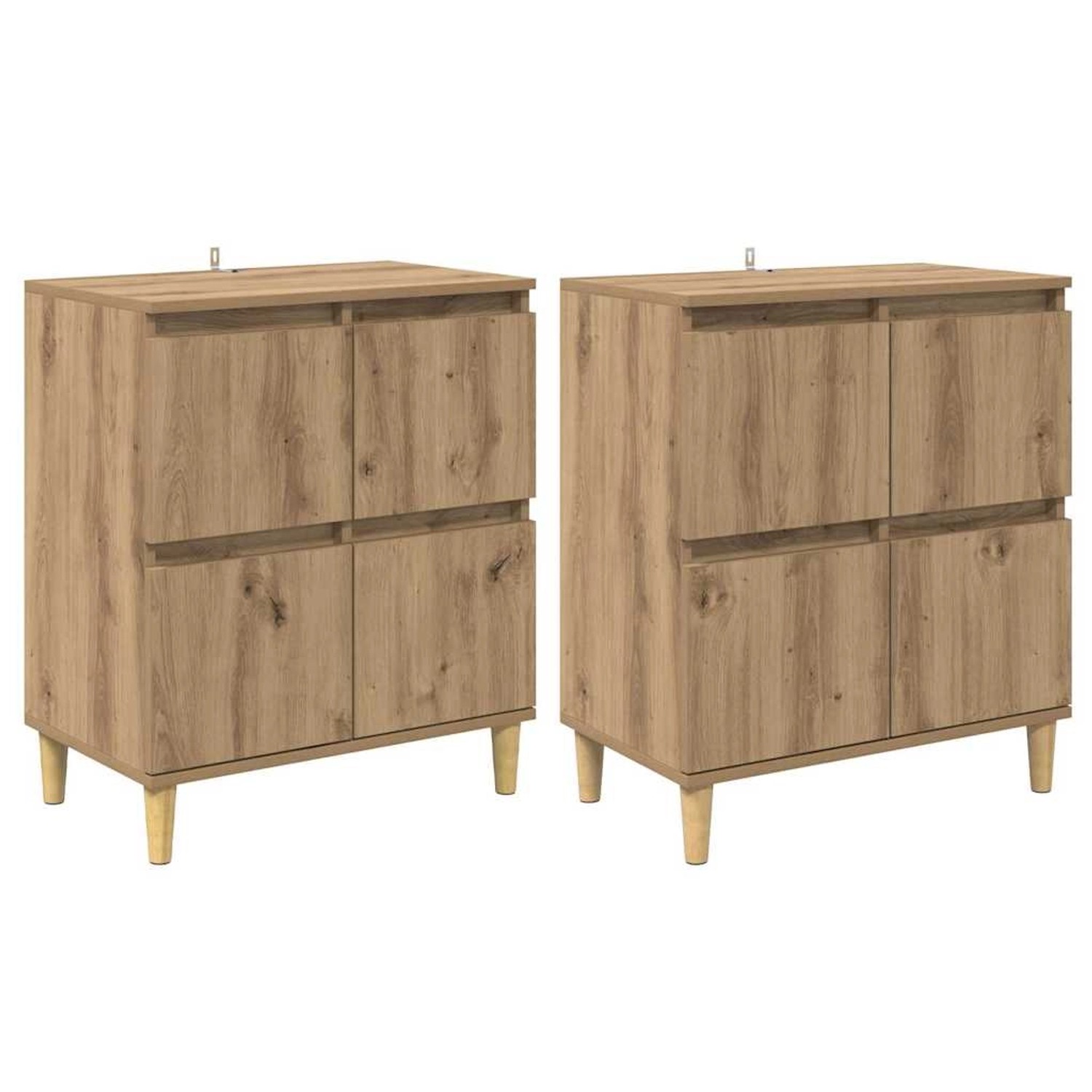 vidaXL Sideboards 2 Stk Artisan-Eiche 60 x 35 x 70 cm Holzwerkstoff 3415587 günstig online kaufen
