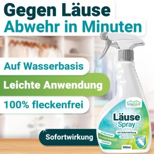 HomeBugProtect Läuse Abwehrspray Für Heimtextilien Möbel 500 ml Sprühflasche