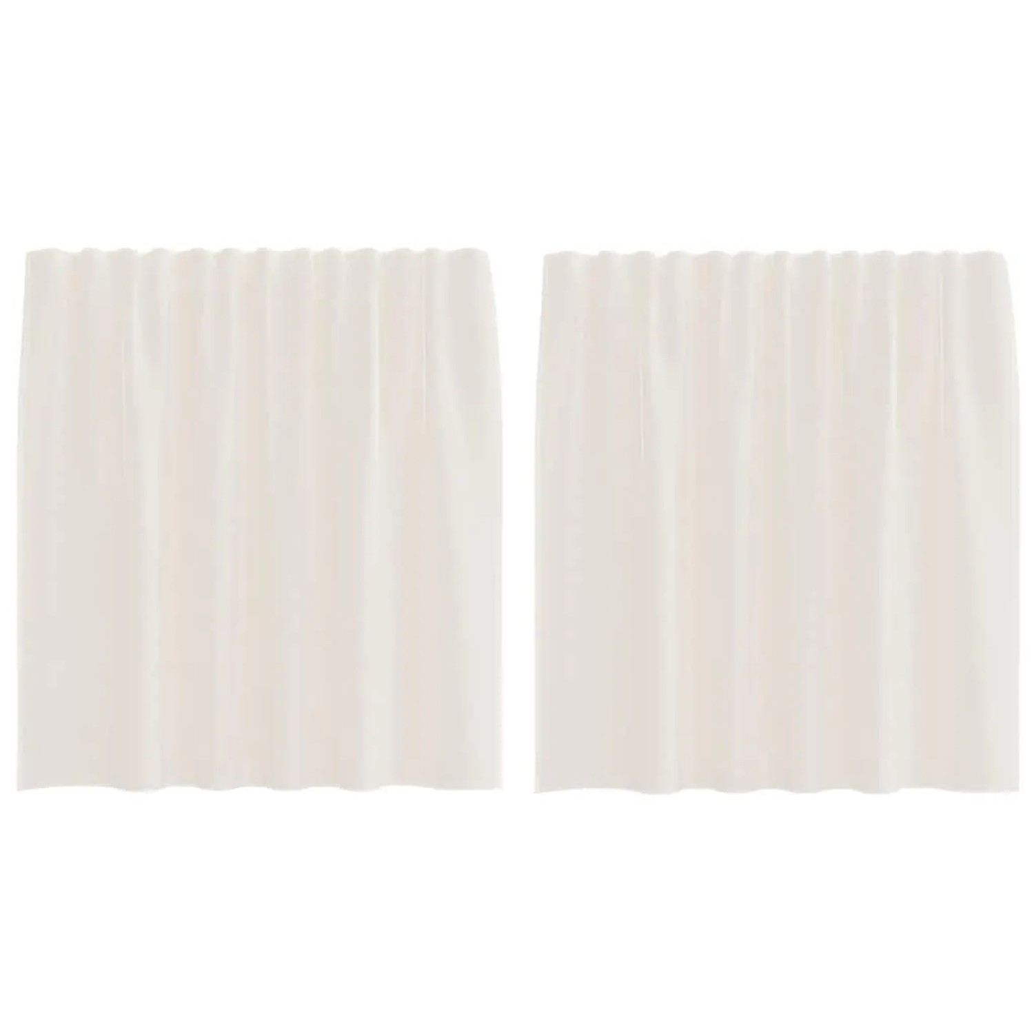 vidaXL Voile Vorhänge mit Lasche 2 Stk Creme 4102266
