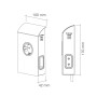 SOTECH Unterbau Anbausteckdose Edelstahloptik Gebürstet mit Schuko 2x Euro und 2x USB_3