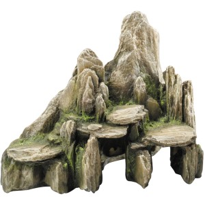 Aqua Della Dekoration Deko Stein Mit Moosgrün 19 cm