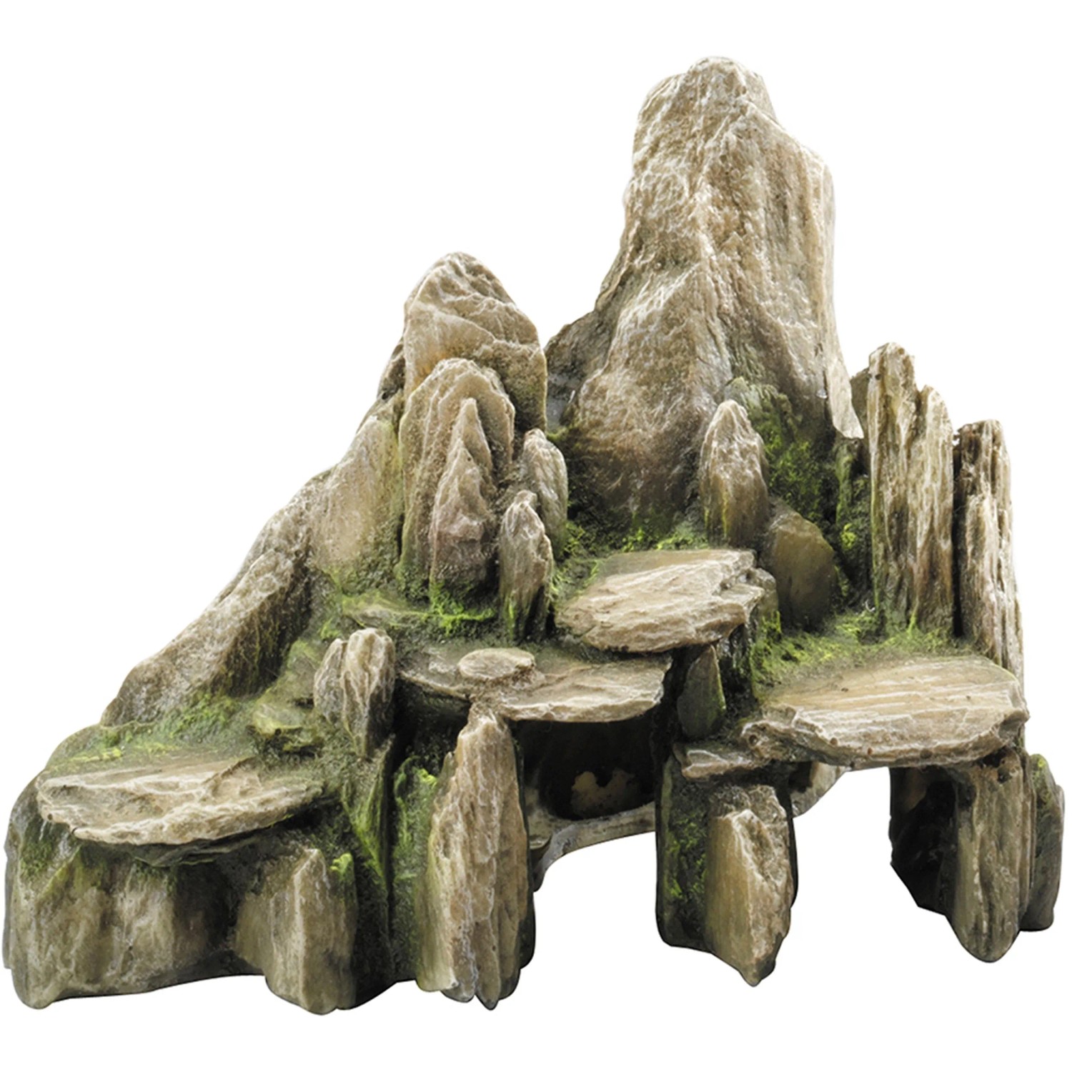 Aquadella Aqua Della Dekoration Deko Stein Mit Moosgrün 19 Cm