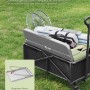 WOLTU Campingtisch Klapptisch mit Griff Zusammenklappbar Alu Grau_5