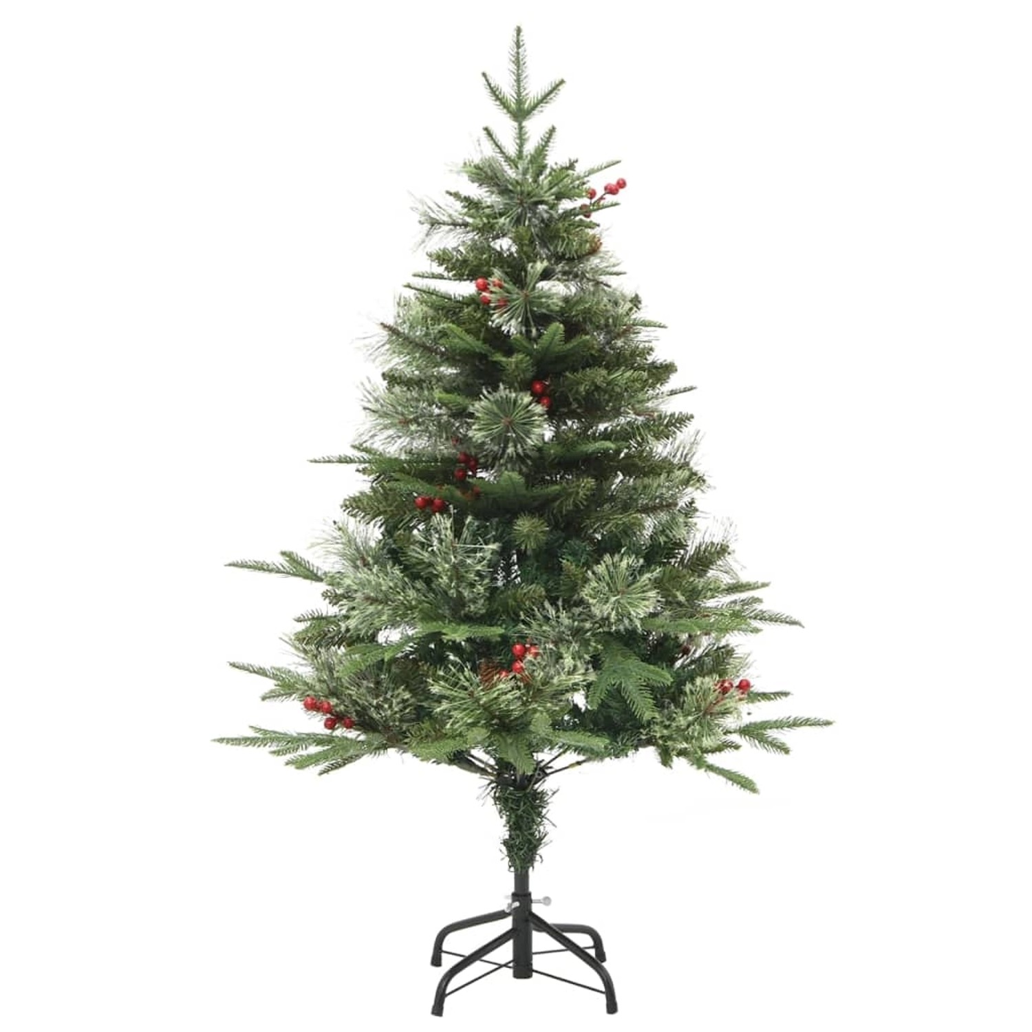 vidaXL Weihnachtsbaum mit LEDs   Kiefernzapfen Grün 150 cm PVC   PE Modell 1