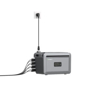 Growatt Nexa 2000 All-In-One Speicher mit Erweiterungsakku für Balkonkraftwerke.