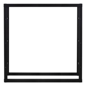 ML-Design Kaminholzregal, 100x100 cm, schwarz, Metall, für Innen & Außen. Feuerholz Ordnungssystem für Garten.
