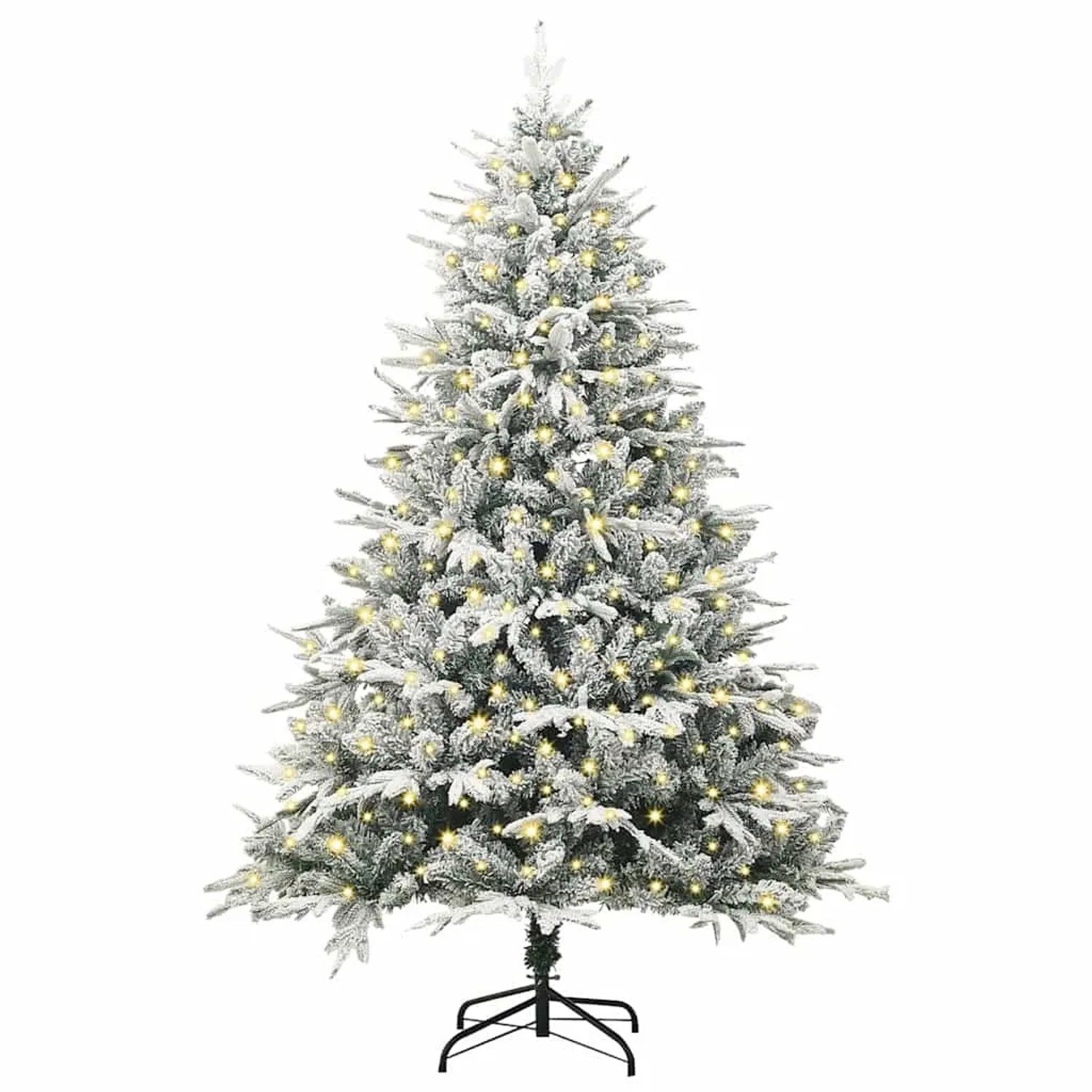 vidaXL Künstlicher Vorbeleuchteter Weihnachtsbaum Grün 180 cm 3395393