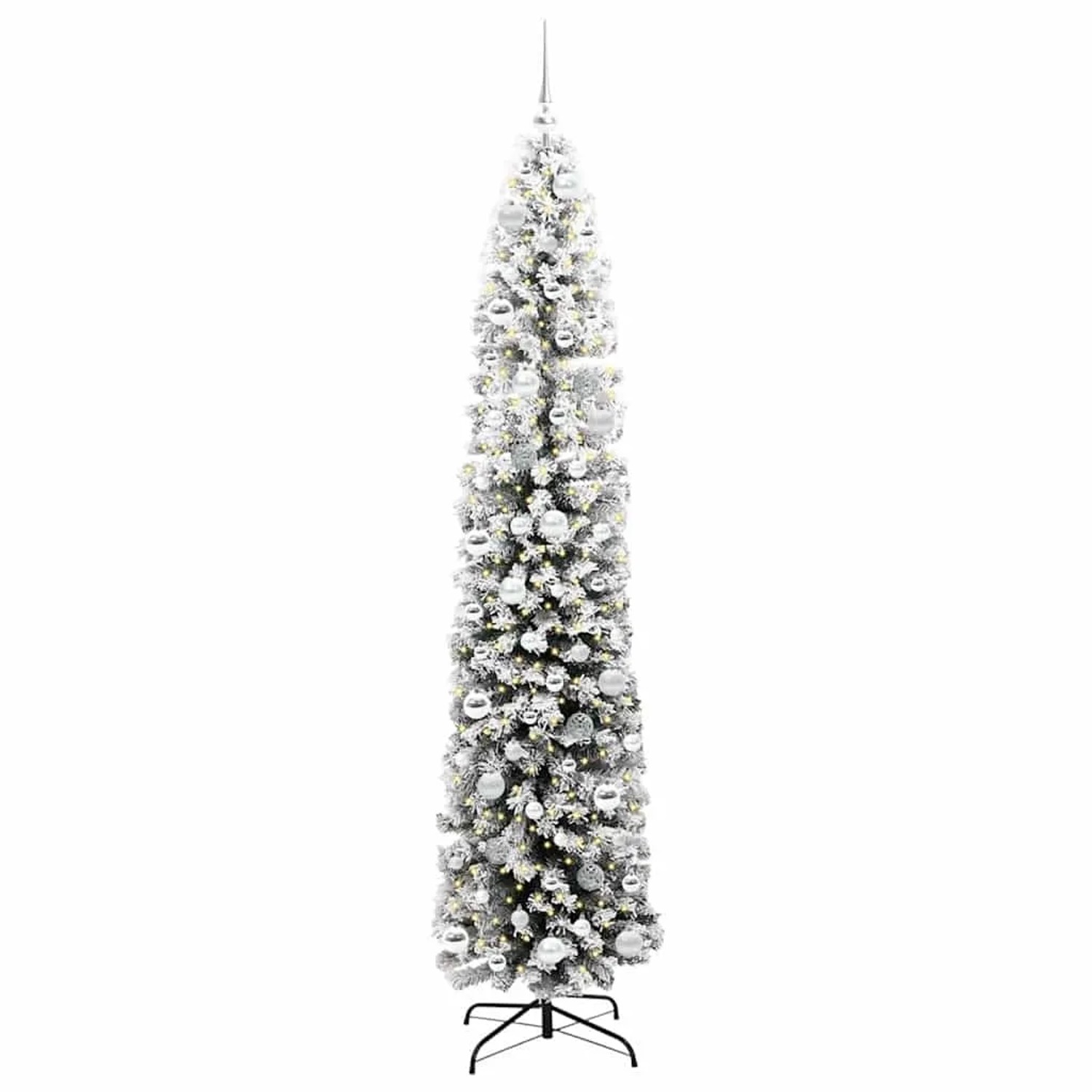 vidaXL Künstlicher Weihnachtsbaum mit 300 LEDs mit Ständer Grün 210 cm 3395036