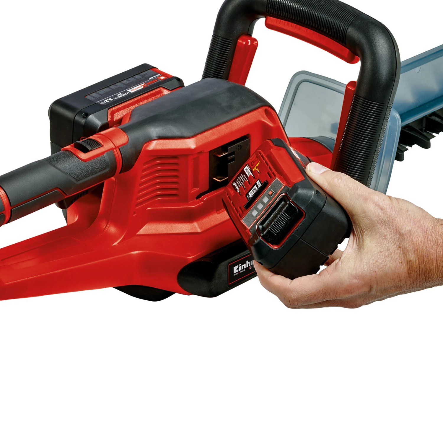 Einhell Akku-Heckenschere GE-CH 36/65 Li-Solo mit Power X-Change Akku.