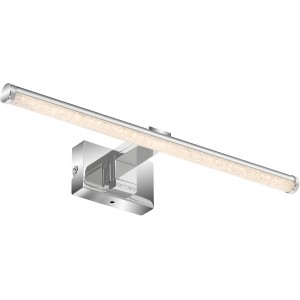 Moderne Briloner LED-Bad-Spiegelleuchte Cool & Cosy in Chrom mit Kristall-Optik.