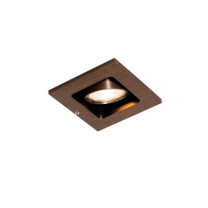 Moderner, verstellbarer QAZQA Einbaustrahler Qure in Dunkelbronze für Lampen & Leuchten.