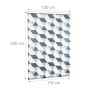 Relaxdays Duschrollo Kunststoff Aluminium Grau Blau Beige Wasserabweisend 120 cm x 240 cm_4
