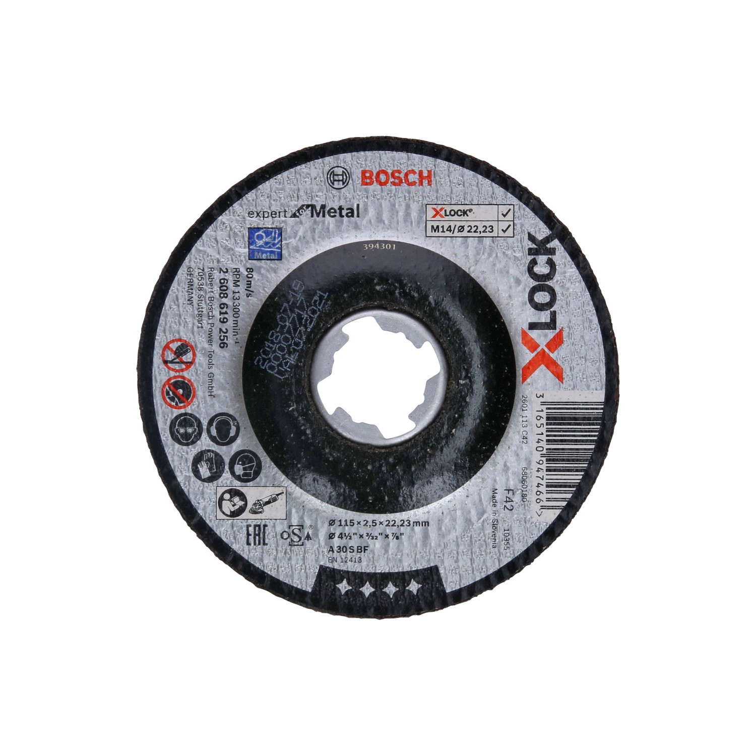 Bosch Trennscheibe X-Lock Metall 115 mm x 2,5 mm x 22,23 mm