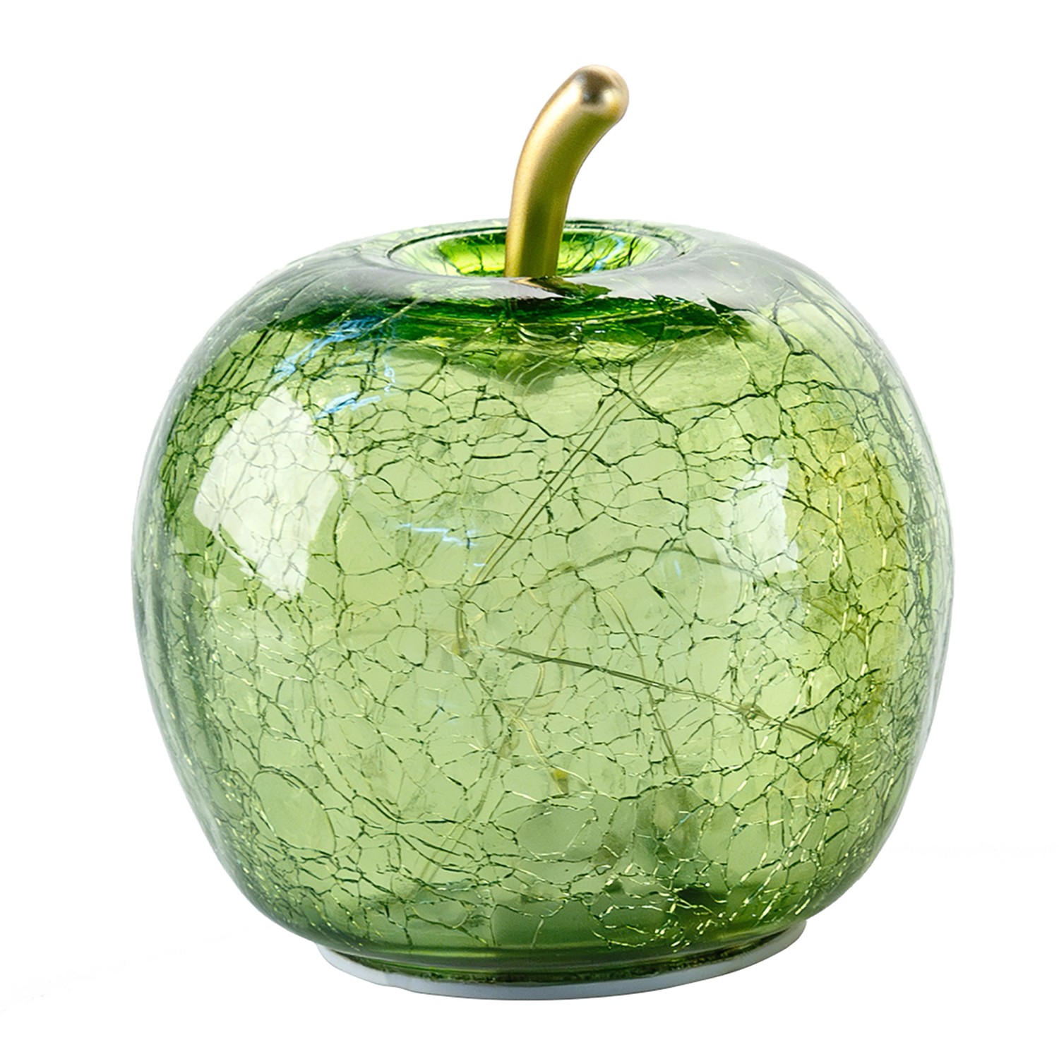 FlowerPower Deko Apfel Pomo mit LED 11 cm x 12 cm Hellgrün günstig online kaufen
