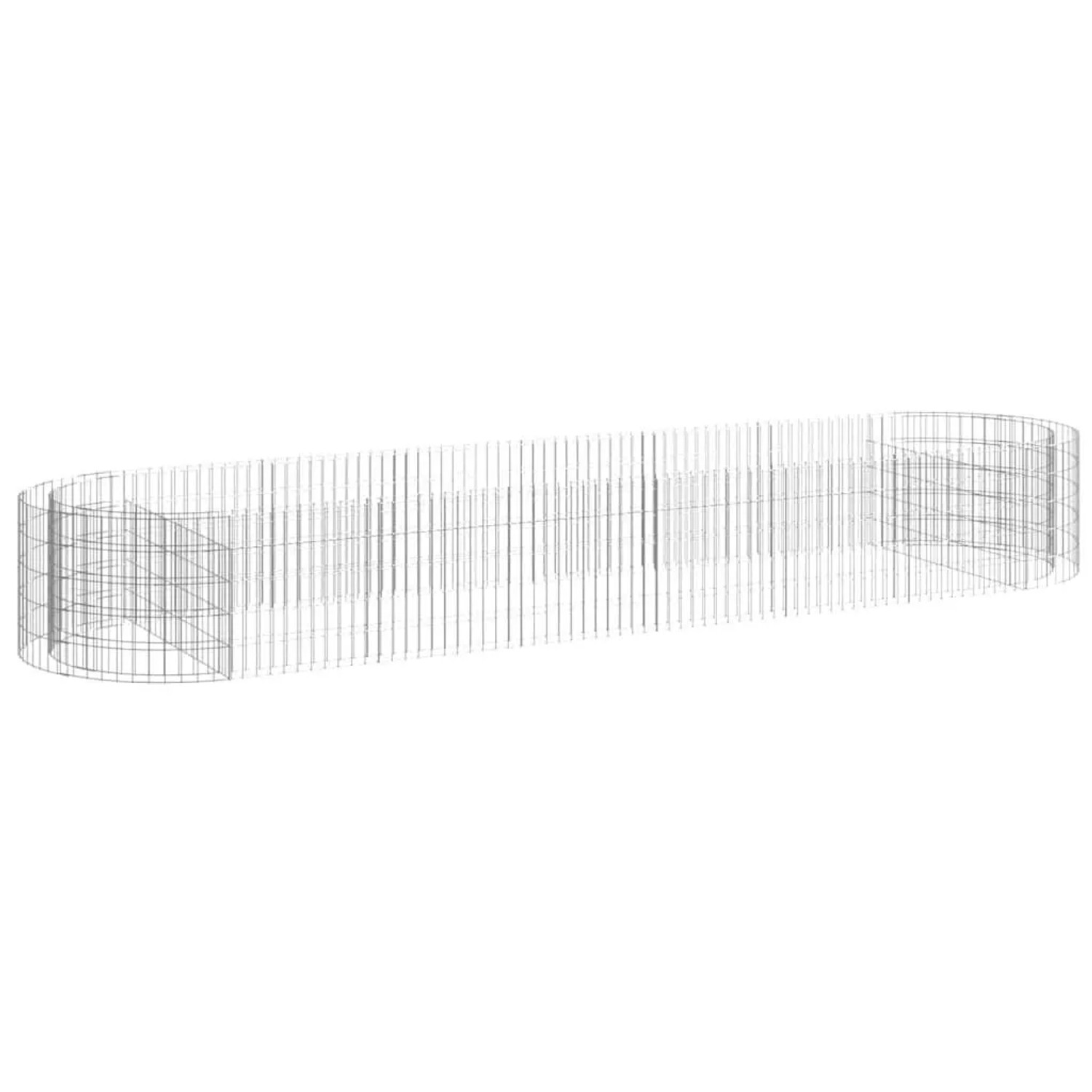 Furnicato Gabionen-hochbeet Verzinktes Eisen 400x100x50 Cm