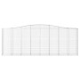 vidaXL Gabionen mit Hochbogen, 6er Set, 400x50x140/160cm, aus verzinktem Eisen.