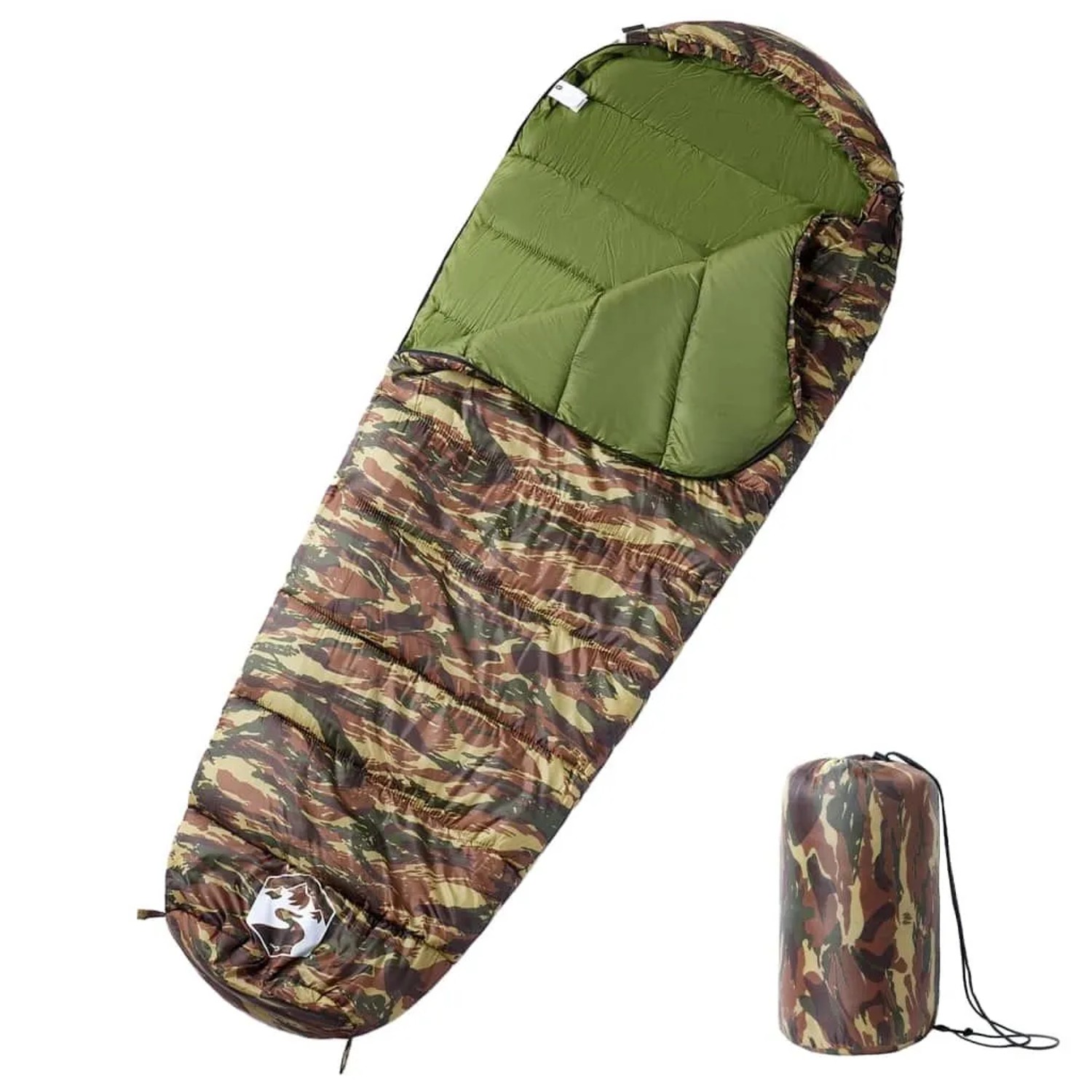 vidaXL Mumienschlafsack für Erwachsene Camping 3 Jahreszeiten 94477