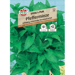 Samenpackung Sperli Pfefferminze 'Sperli's Pfeffi' für Kübel und Hochbeete.