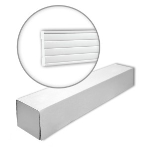 PROFHOME Wand- und Friesleisten Set, 16 weiße Zierleisten (32m) im Karton.