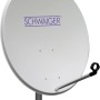 SAT-Offset-Stahlspiegel, Ø 80 cm, pulverbeschichtet, mit LNB-Halterung für optimalen Empfang.