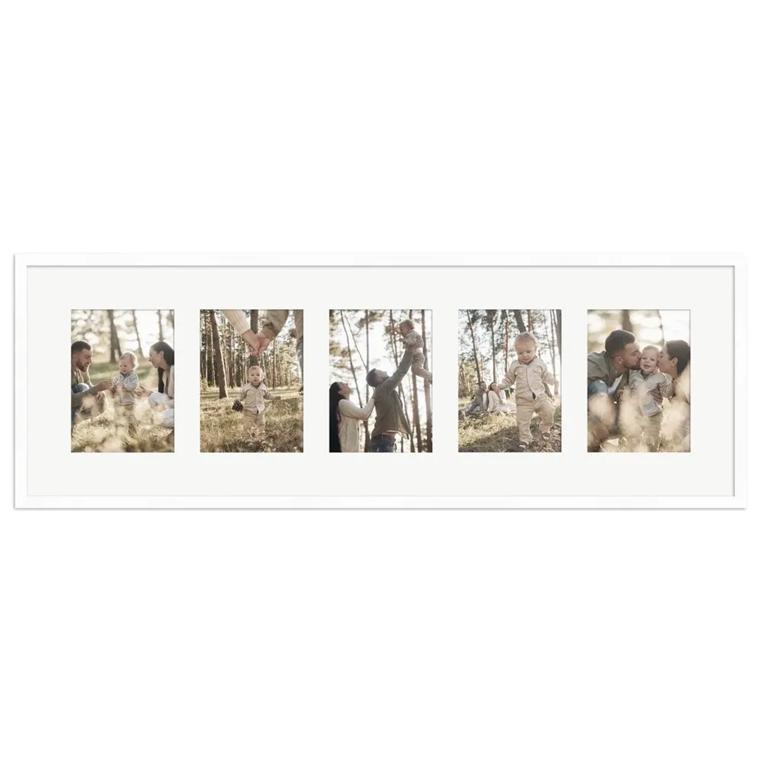 WANDStyle Galerierahmen G950 in Weiß 30 x 90 cm für 5 Bilder im Format 13 x 18 cm