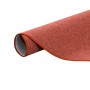 Gerollter, runder, terrakottafarbener Snapstyle Feinschlingen Velour Teppich.
