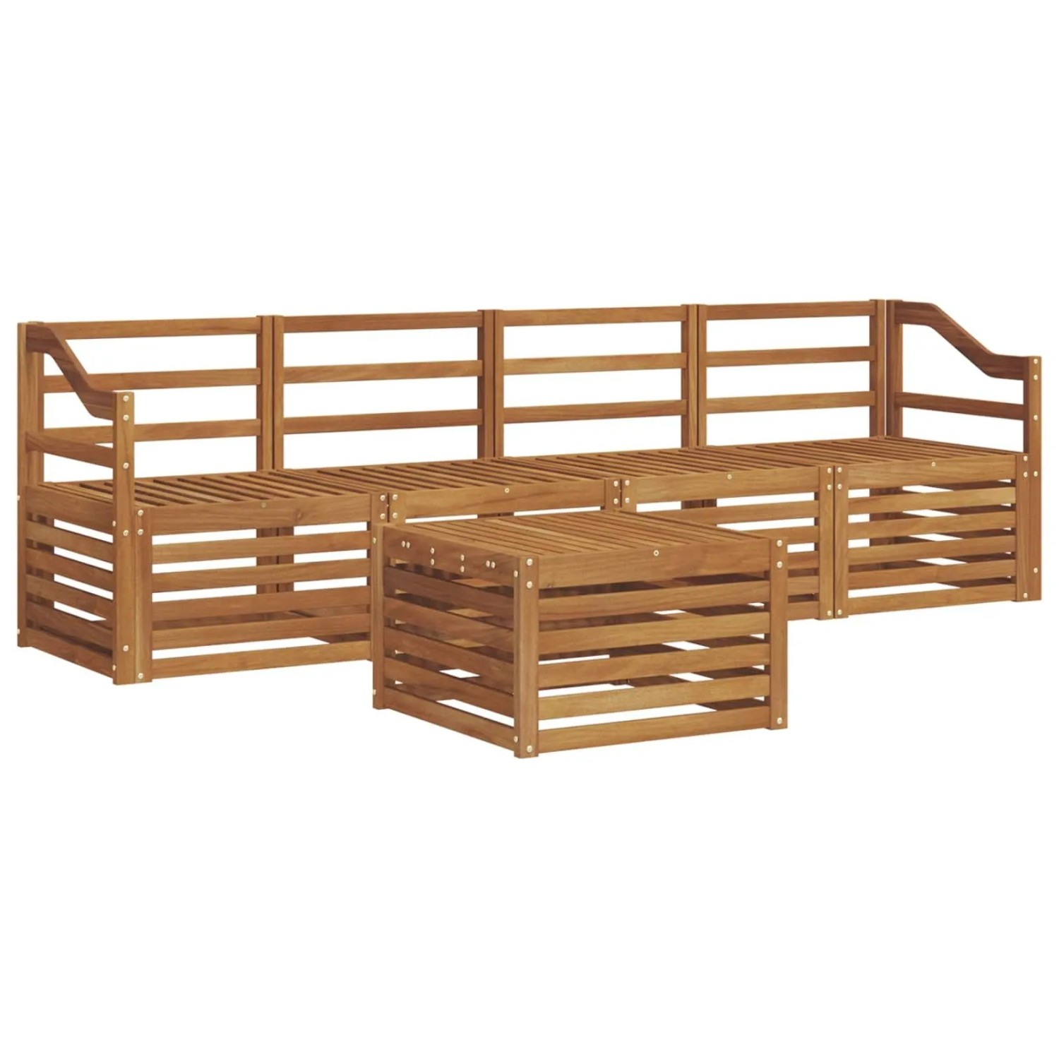 vidaXL Sofagarnituren 5 Tlg Natur Massivholz Akazie 3374344