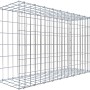 Gabiona Anbaukorb Typ 2, 60x100x30cm, Maschenweite 5x10cm, Drahtgitter für Gabionen.