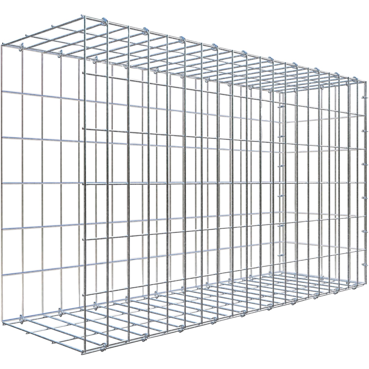 Thumbnail - Gabiona C-Ring-Gabione-Anbaukorb Typ 2 60 x 100 x 30 cm Maschenw 5 x 10 cm