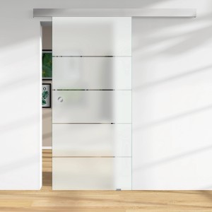 ESG Glasschiebetür mit Siebdruck Dekor 36/38, 2060x940 mm, für barrierefreies Wohnen.