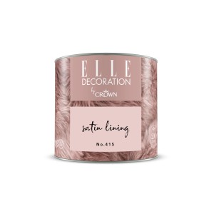 Dose ELLE DECORATION by Crown Wandfarbe Satin Lining No. 415, matte, roséfarbene Buntlack-Farbe.