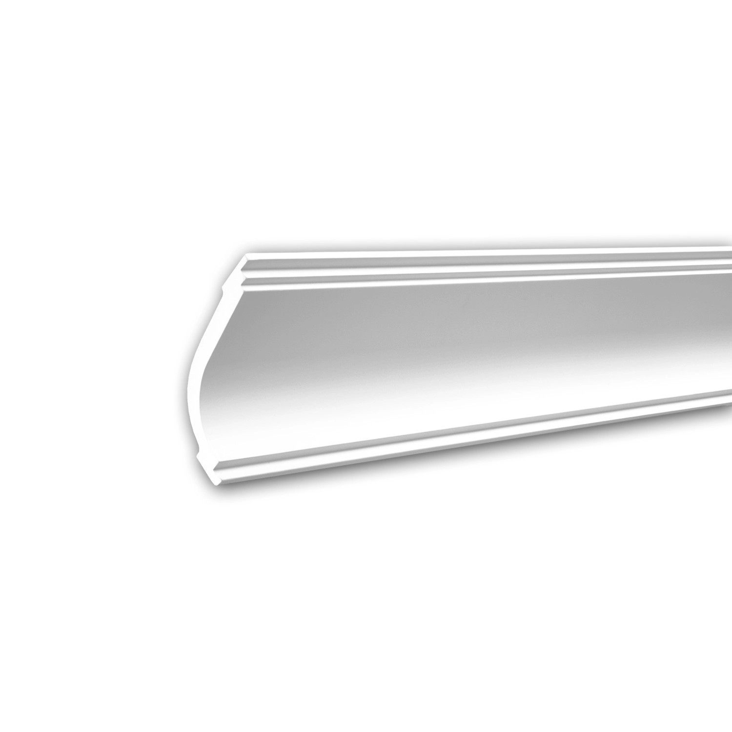 PROFHOME 150170 Eckleiste aus Polyurethan Deckenleiste Stuckleiste 2 m 200 cm x 11,3 cm x 8 cm Weiß